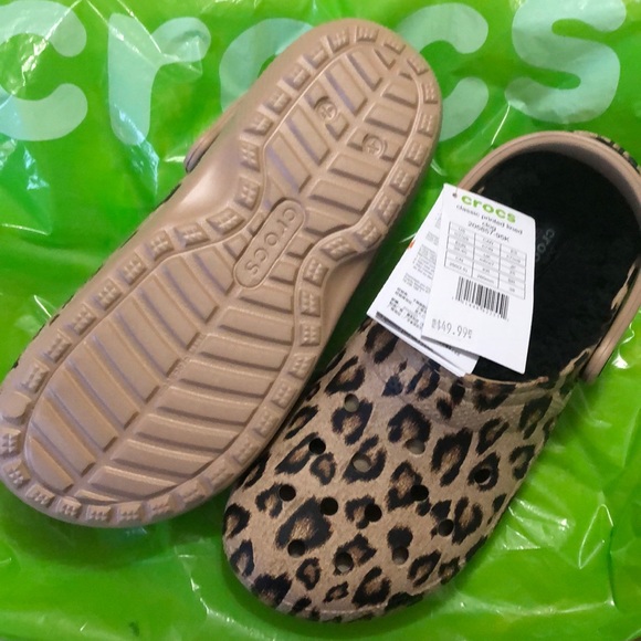 ❌SOLD❌ Classic Animal Print Lined Clog - Crocs - Picture 3 of 3